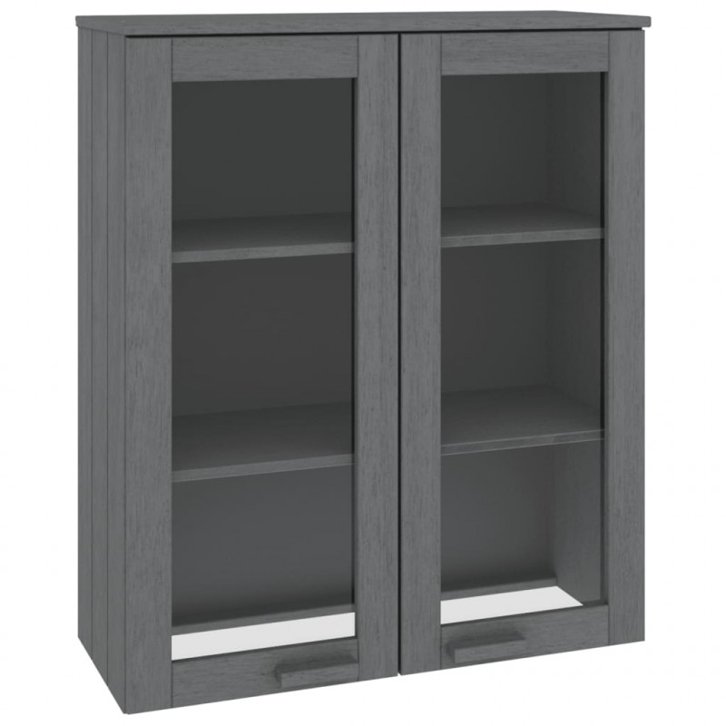 Nadstawka HAMAR, ciemnoszara, 85x35x100 cm, lite drewno sosnowe