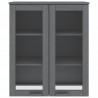 Nadstawka HAMAR, ciemnoszara, 85x35x100 cm, lite drewno sosnowe