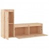 Szafki pod TV, 2 szt., lite drewno sosnowe