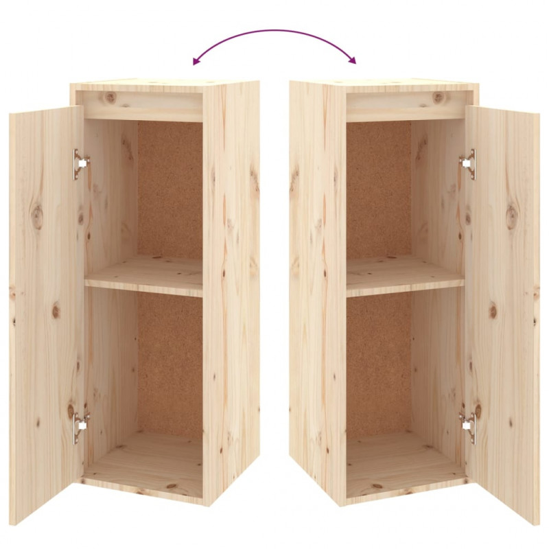 Szafki pod TV, 2 szt., lite drewno sosnowe