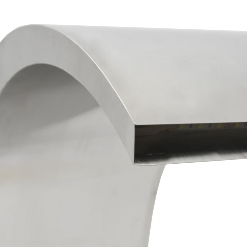 Fontanna basenowa z LED, 22x60x70 cm, stal nierdzewna 304