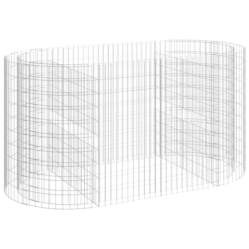 Podwyższona donica gabionowa galwanizowane żelazo 200x100x100cm