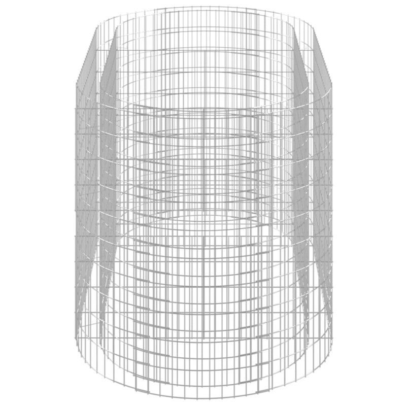 Podwyższona donica gabionowa galwanizowane żelazo 200x100x100cm