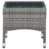 Stolik kawowy, szary, 60x40x36 cm, rattan PE