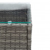 Stolik kawowy, szary, 60x40x36 cm, rattan PE