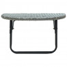 Stolik balkonowy, szary, 60x60x40 cm, rattan PE