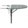 Stolik balkonowy, szary, 60x60x40 cm, rattan PE