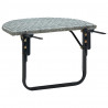 Stolik balkonowy, szary, 60x60x40 cm, rattan PE