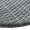 Stolik balkonowy, szary, 60x60x40 cm, rattan PE