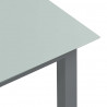 Stół ogrodowy, jasnoszary, 190x90x74 cm, aluminium i szkło