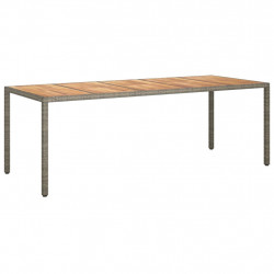 Stół ogrodowy, szary, 250x100x75 cm, polirattan