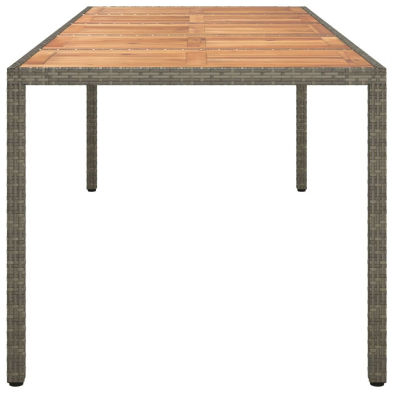 Stół ogrodowy, szary, 250x100x75 cm, polirattan