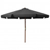 Parasol ogrodowy na drewnianym słupku, 350 cm, antracytowy