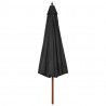 Parasol ogrodowy na drewnianym słupku, 350 cm, antracytowy