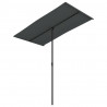 Parasol ogrodowy na aluminiowym słupku, 180x110 cm, antracytowy