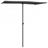Parasol ogrodowy na aluminiowym słupku, 180x110 cm, antracytowy