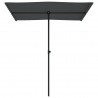 Parasol ogrodowy na aluminiowym słupku, 180x110 cm, antracytowy
