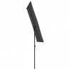 Parasol ogrodowy na aluminiowym słupku, 180x110 cm, antracytowy