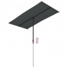 Parasol ogrodowy na aluminiowym słupku, 180x110 cm, antracytowy