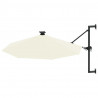 Parasol ogrodowy z LED, ścienny, 300 cm, piaskowy