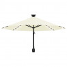 Parasol ogrodowy z LED, ścienny, 300 cm, piaskowy