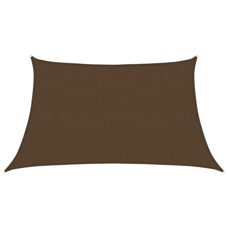 Żagiel przeciwsłoneczny, 160 g/m², brązowy, 3/4x2 m, HDPE