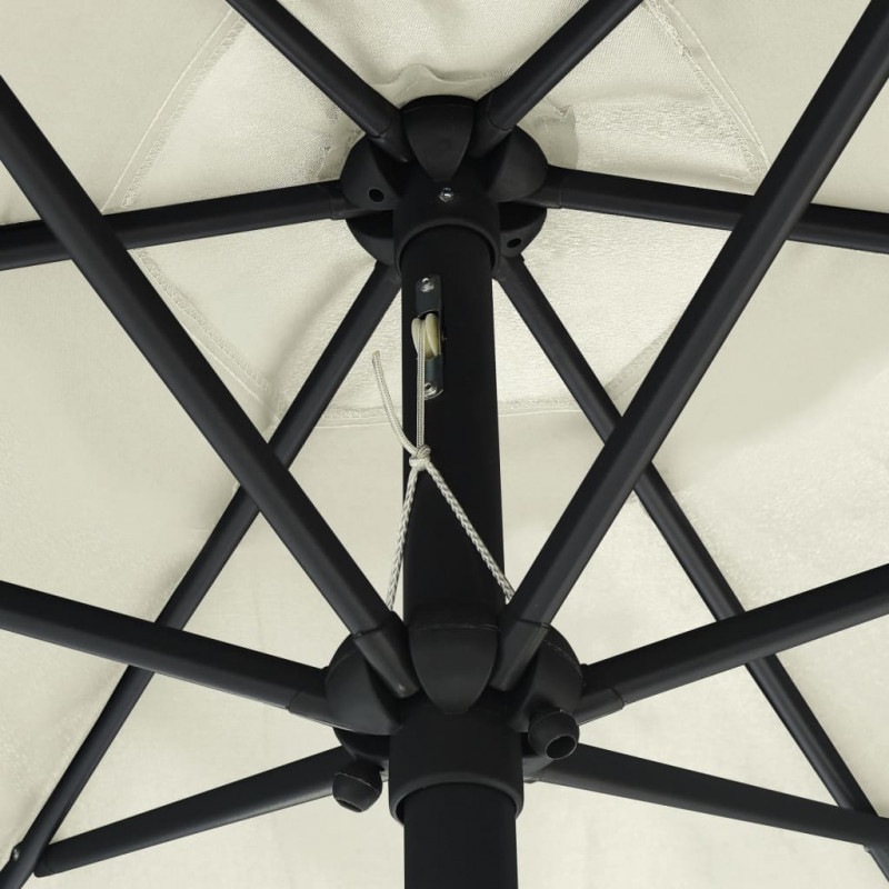 Parasol ogrodowy na aluminiowym słupku, 270x246 cm, piaskowy