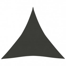 Żagiel przeciwsłoneczny, 160 g/m², antracytowy, 4x4x4 m, HDPE