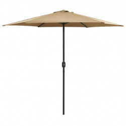 Parasol ogrodowy na aluminiowym słupku, 270x246 cm, taupe