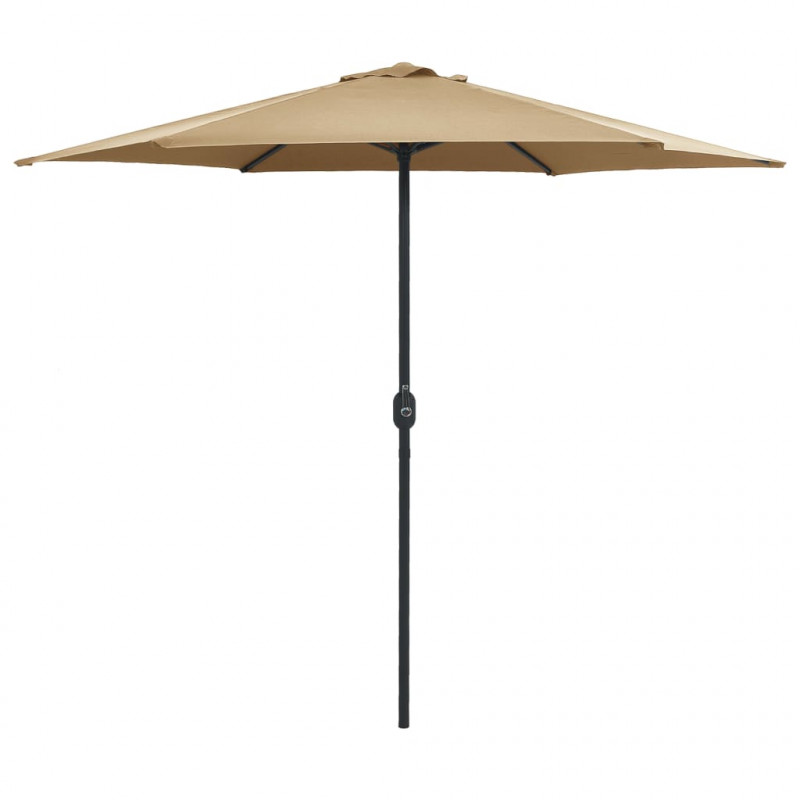 Parasol ogrodowy na aluminiowym słupku, 270x246 cm, taupe