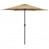 Parasol ogrodowy na aluminiowym słupku, 270x246 cm, taupe