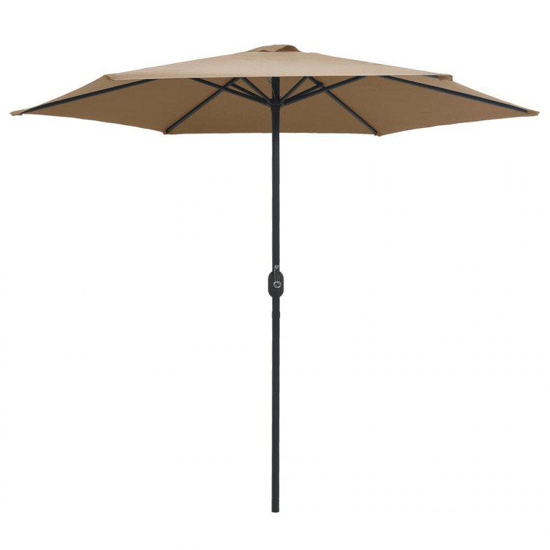 Parasol ogrodowy na aluminiowym słupku, 270x246 cm, taupe