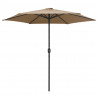 Parasol ogrodowy na aluminiowym słupku, 270x246 cm, taupe