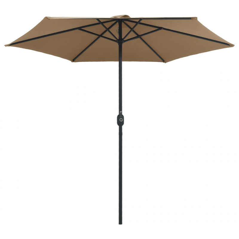 Parasol ogrodowy na aluminiowym słupku, 270x246 cm, taupe