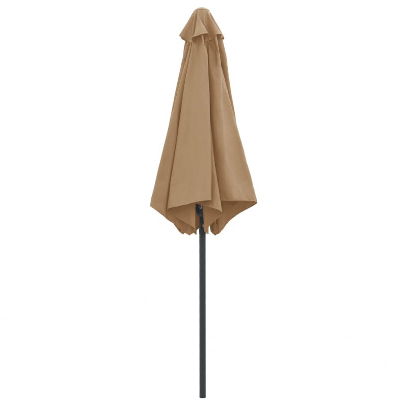 Parasol ogrodowy na aluminiowym słupku, 270x246 cm, taupe