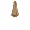 Parasol ogrodowy na aluminiowym słupku, 270x246 cm, taupe
