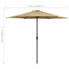 Parasol ogrodowy na aluminiowym słupku, 270x246 cm, taupe