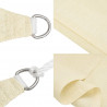 Żagiel przeciwsłoneczny, 160 g/m², kremowy, 5x5x6 m, HDPE