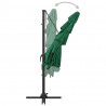 4-poziomowy parasol na aluminiowym słupku, zielony, 250x250 cm