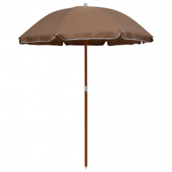Parasol ogrodowy na stalowym słupku, 180 cm, taupe