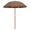Parasol ogrodowy na stalowym słupku, 180 cm, taupe