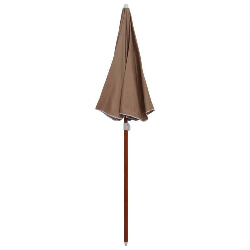 Parasol ogrodowy na stalowym słupku, 180 cm, taupe