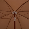 Parasol ogrodowy na stalowym słupku, 180 cm, taupe