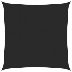 Żagiel przeciwsłoneczny, 160 g/m², czarny, 3,6x3,6 m, HDPE