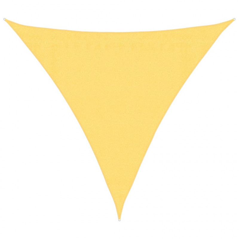 Żagiel przeciwsłoneczny, 160 g/m², beżowy, 3x3x3 m, HDPE