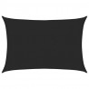 Żagiel przeciwsłoneczny, 160 g/m², czarny, 2,5x4 m, HDPE