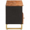 Szafka pod TV, brązowo-czarna 100x33,5x46 cm, lite drewno mango
