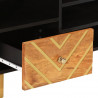 Szafka pod TV, brązowo-czarna 100x33,5x46 cm, lite drewno mango