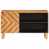 Szafka pod TV, brązowo-czarna 80x31,5x46 cm, lite drewno mango