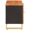 Szafka pod TV, brązowo-czarna 80x31,5x46 cm, lite drewno mango
